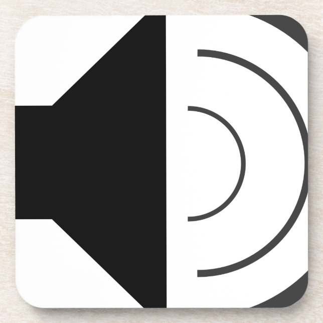 Volume up Speaker Coaster (Front)