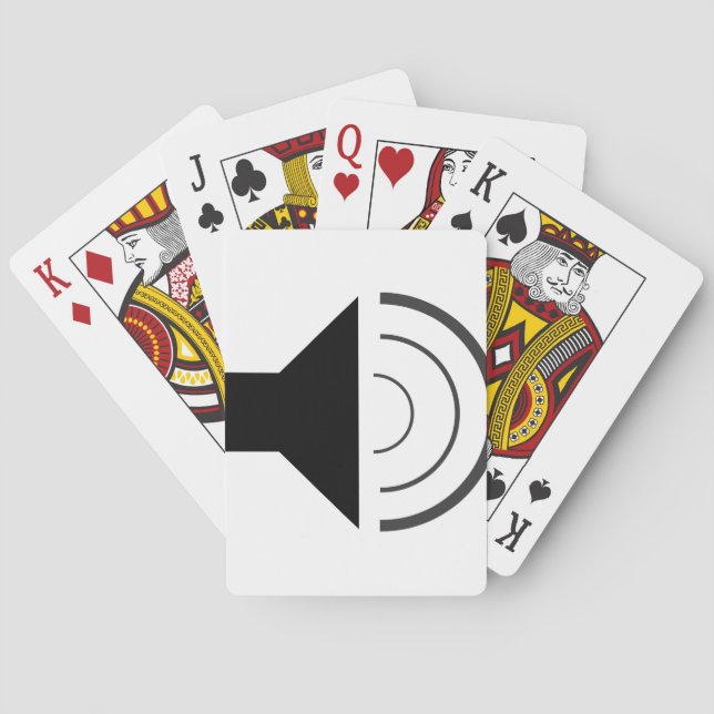 Volume up Speaker Playing Cards (Back)