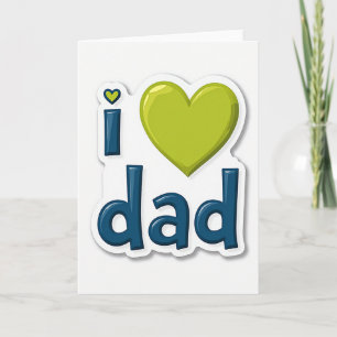Volumetric I Love Dad Card
