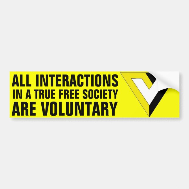 Voluntarism Bumper Sticker (Front)