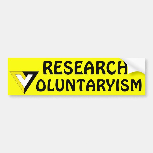 Voluntarism Bumper Sticker (Front)