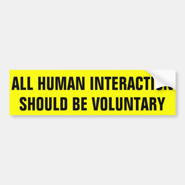 Voluntarism Bumper Sticker (Front)