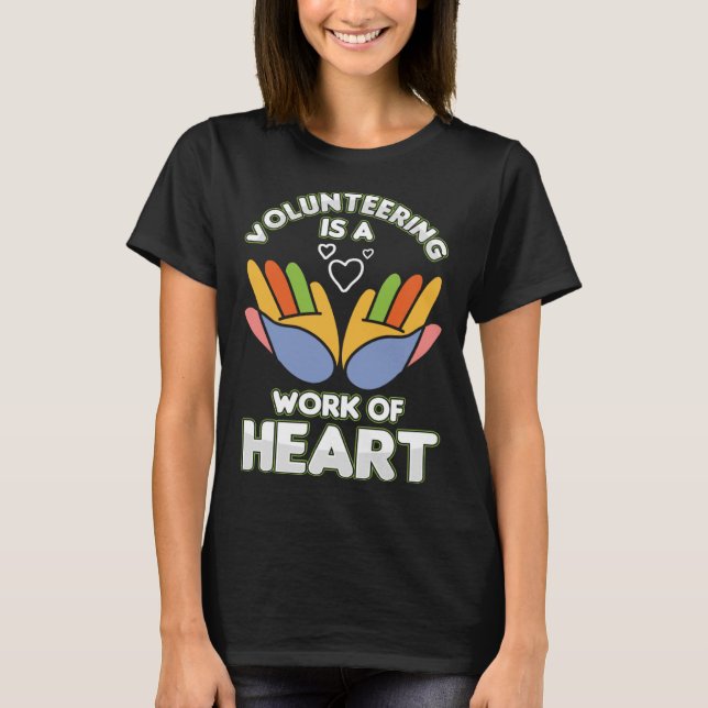 Voluntary Paramedic Fireman Heart Work T-Shirt (Front)