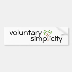 voluntary simplicity bumpersticker bumper sticker