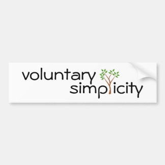 voluntary simplicity bumpersticker bumper sticker