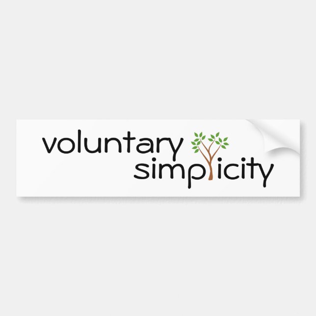 voluntary simplicity bumpersticker bumper sticker (Front)