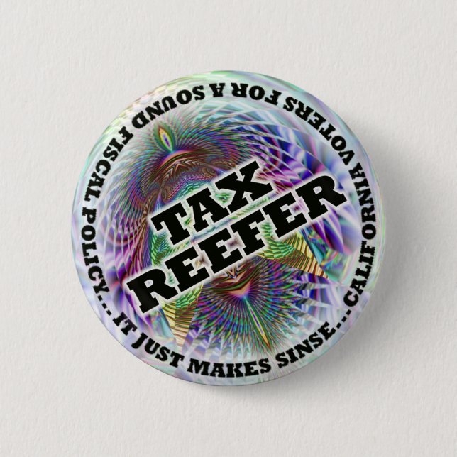 Voluntary TAX, let Smokers Pay... 6 Cm Round Badge (Front)