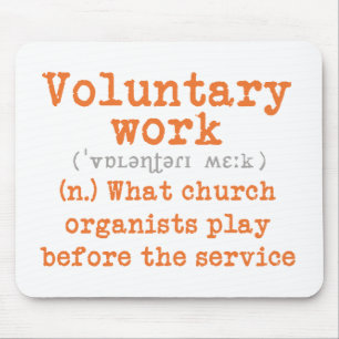 Voluntary work mousepad for organists