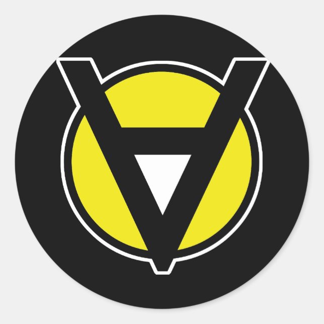 Voluntaryist Sticker with White Centre (Front)