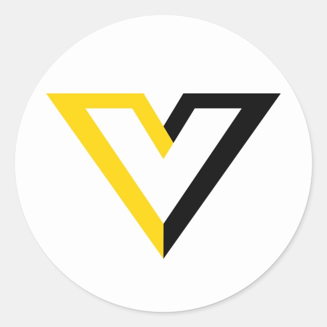 Voluntaryist V Classic Round Sticker (Front)