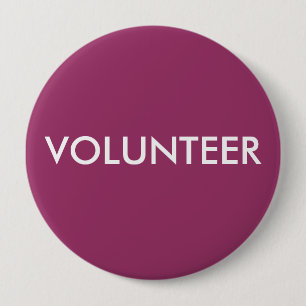 VOLUNTEER 10 CM ROUND BADGE