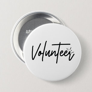 Volunteer  7.5 cm round badge