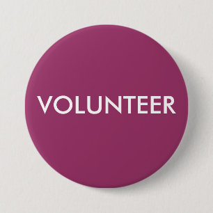 VOLUNTEER 7.5 CM ROUND BADGE