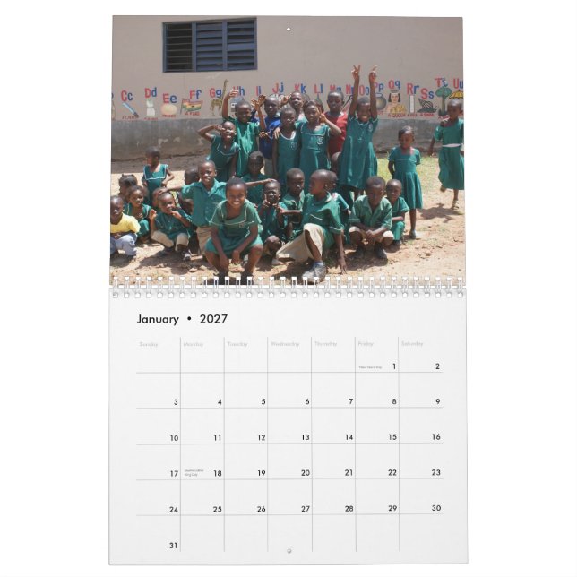 Volunteer Africa Calendar (Jan 2027)