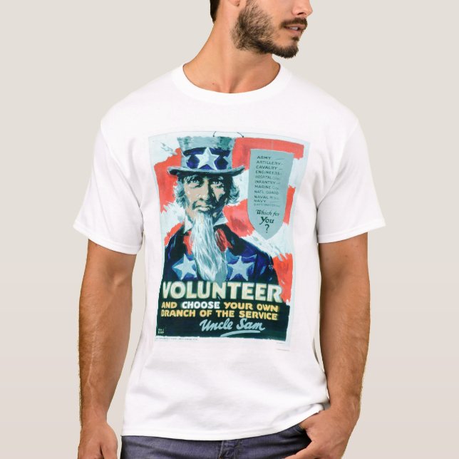 Volunteer and Choose your Branch (US02082) T-Shirt (Front)