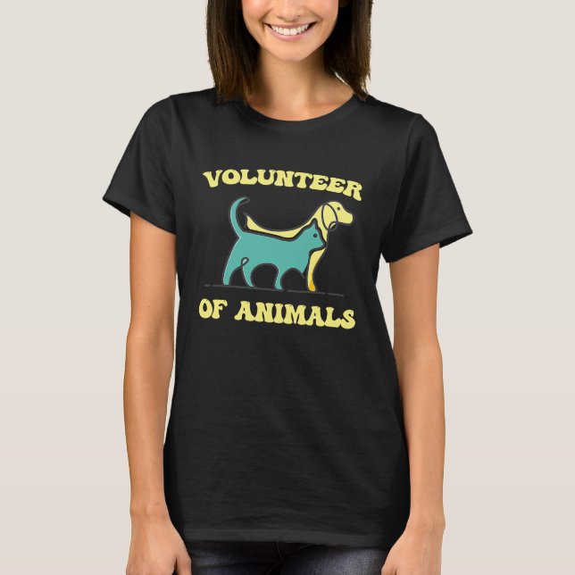 Volunteer Animal Shelter Volunteering Best Volunte T-Shirt (Front)
