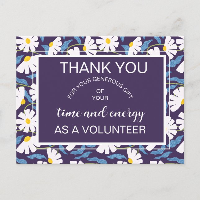 volunteer appreciation announcement postcard (Front)