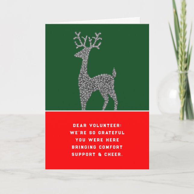 Volunteer Appreciation Christmas Holiday Cards (Front)