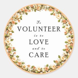 Volunteer Appreciation Classic Round Sticker