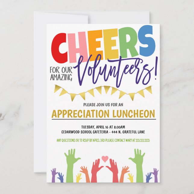 Volunteer Appreciation Invitation (Front)