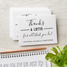 Volunteer Appreciation Lotto Envelope | Thanks a 