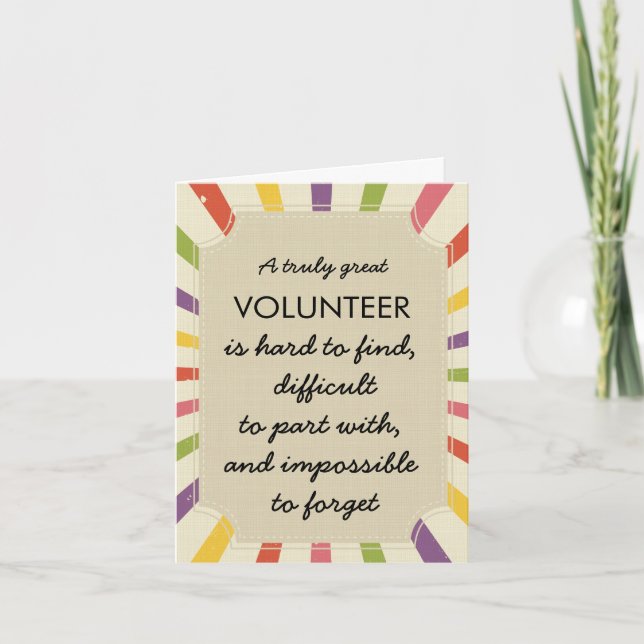 volunteer appreciation week card (Front)