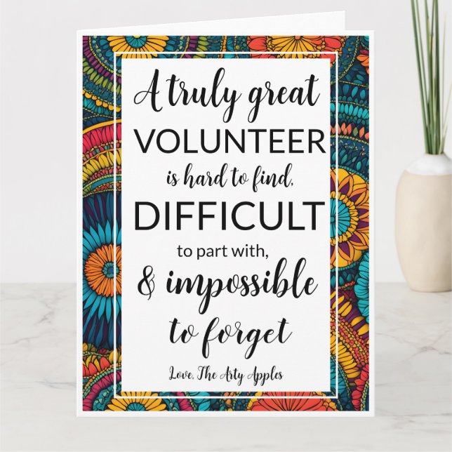 volunteer appreciation week  card (Front)