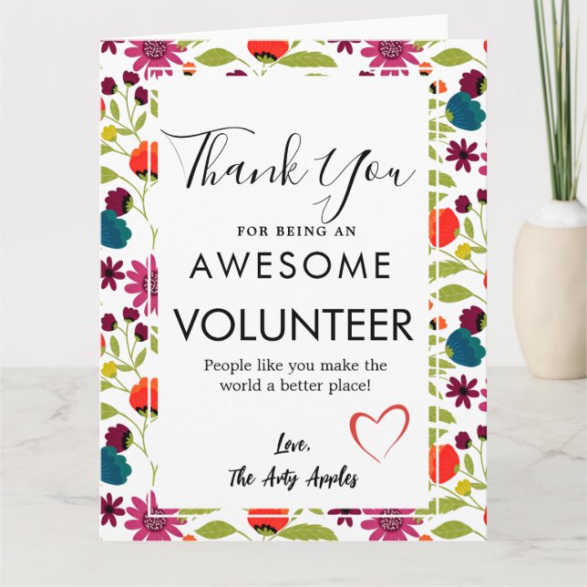 volunteer appreciation week  card (Front)