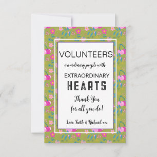 volunteer appreciation week pattern card