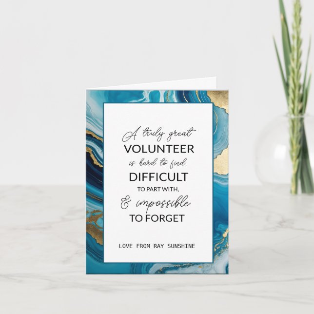 volunteer appreciation week tropical card (Front)