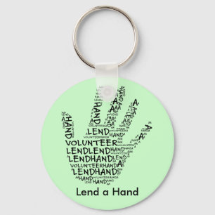 Volunteer Awareness: Lend a Helping Hand Key Ring