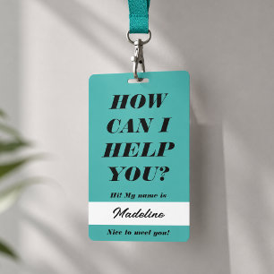 Volunteer Badge 3x5 How Can I Help Name Badges ID Badge