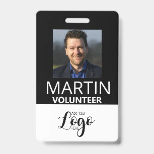 Volunteer Badge   Custom Name Tag ID Badge