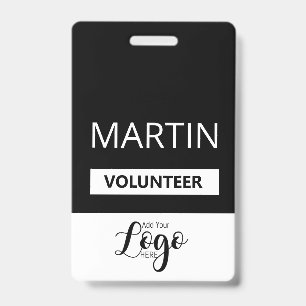 Volunteer Badge   Custom Name Tag ID Badge