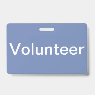 Volunteer Badge ID Badge