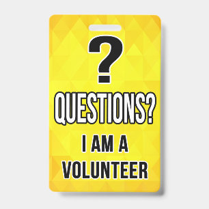 Volunteer Badge ID Badge