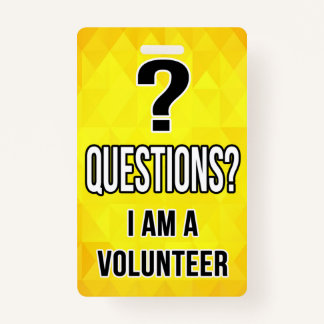 Volunteer Badge ID Badge