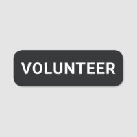 Volunteer Badge | Simple Staff Name Tag for Events