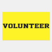 Volunteer Black and Yellow ID Event Badge