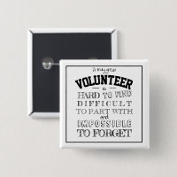 Volunteer button Appreciation Gift Thank you quote