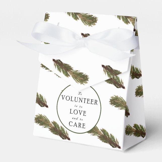 Volunteer Christmas Holiday Favour Box (Front Side)