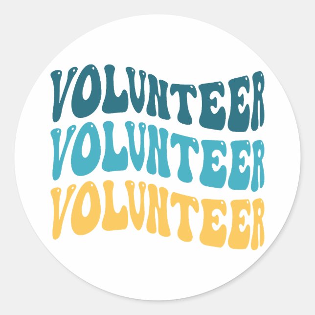 Volunteer Classic Round Sticker (Front)