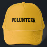 Volunteer Event Label Customised Trucker Hat<br><div class="desc">Volunteer hats. Customise text,  style,  and hat colours to match your event.</div>
