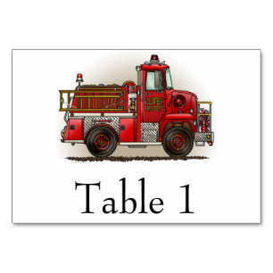 Volunteer Fire Truck Table Number