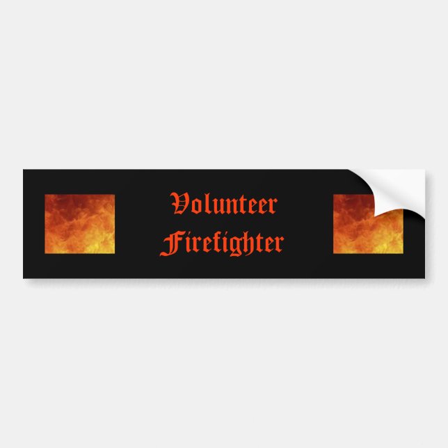 Volunteer Firefighter Bumper Sticker (Front)
