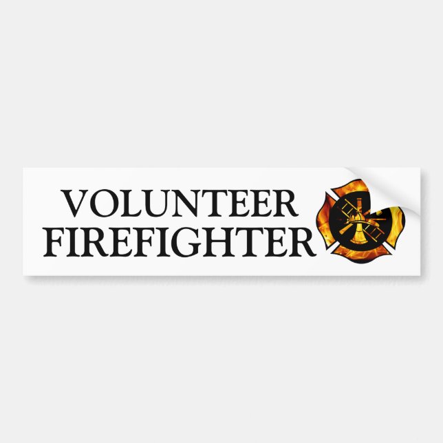 Volunteer Firefighter Bumpersticker Bumper Sticker (Front)
