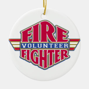Volunteer Firefighter Ceramic Tree Decoration