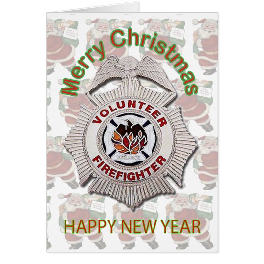 Volunteer Firefighter Christmas Card