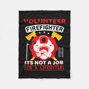 Volunteer Firefighter Fireman Gift Proud Firefight Fleece Blanket
