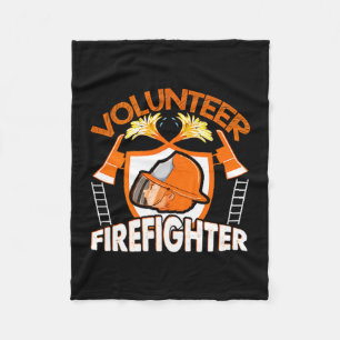 Volunteer Firefighter Fireman Gift Proud Firefight Fleece Blanket